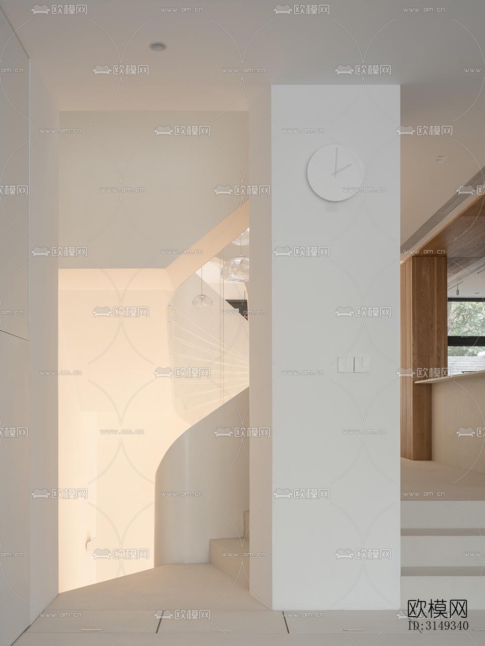 现代平层效果图下载（渲染图13）