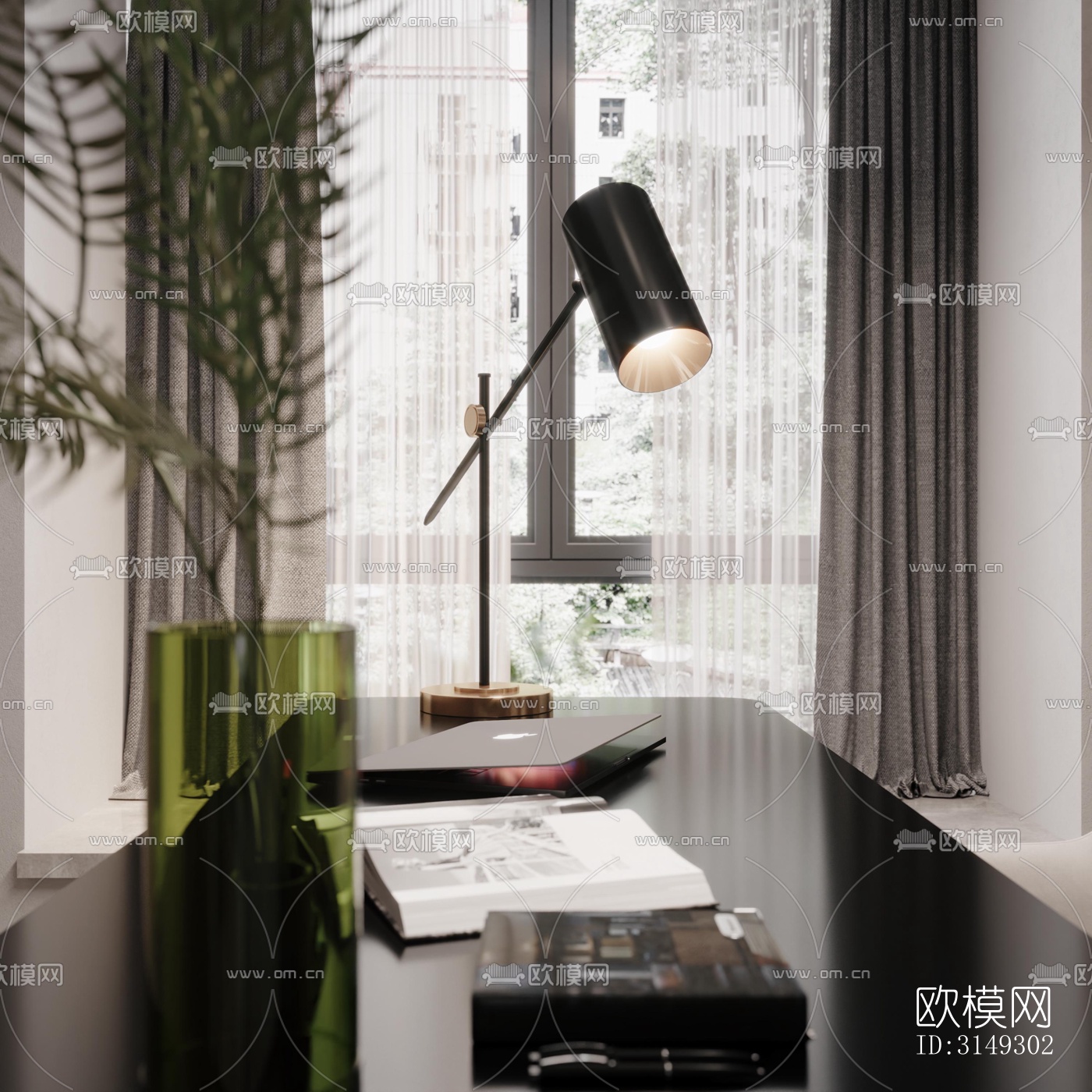 现代平层效果图下载（渲染图14）