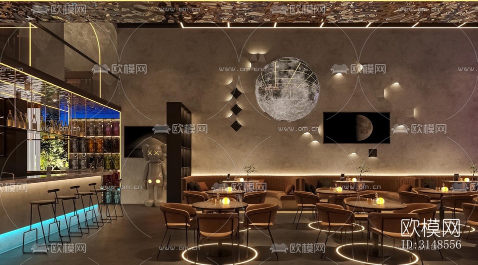 侘寂酒吧效果圖下載(渲染圖1)
