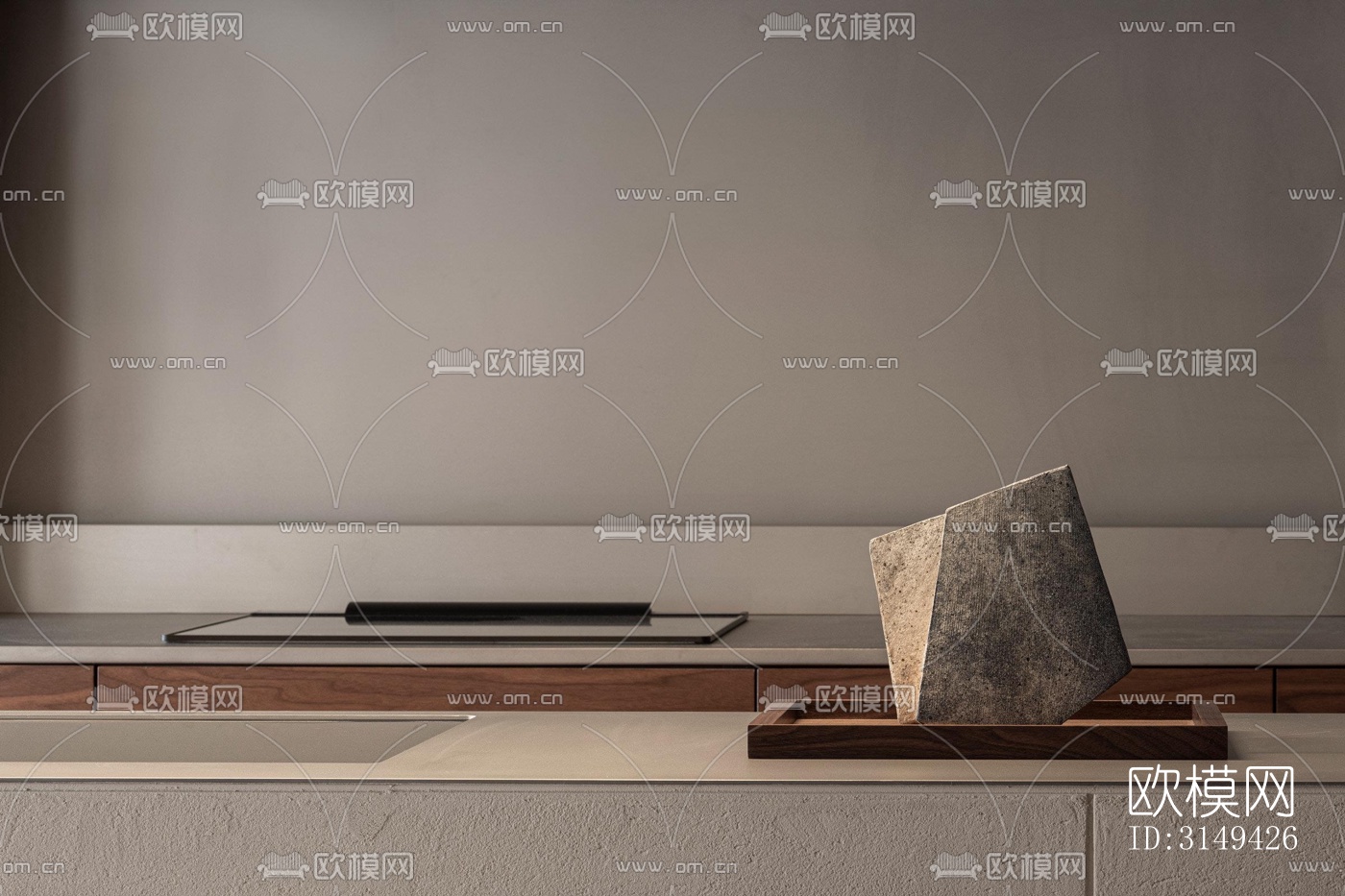 现代平层效果图下载（渲染图12）