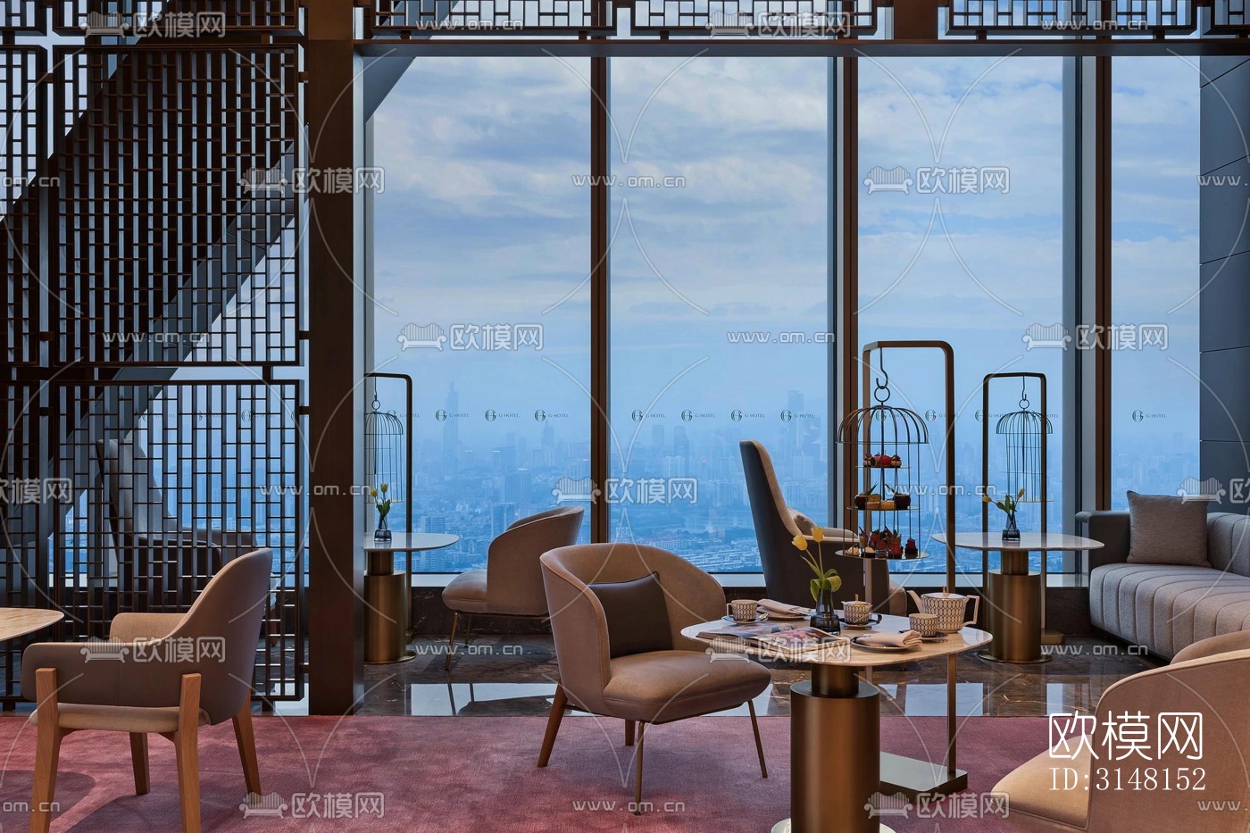 现代酒店民宿效果图下载（渲染图12）