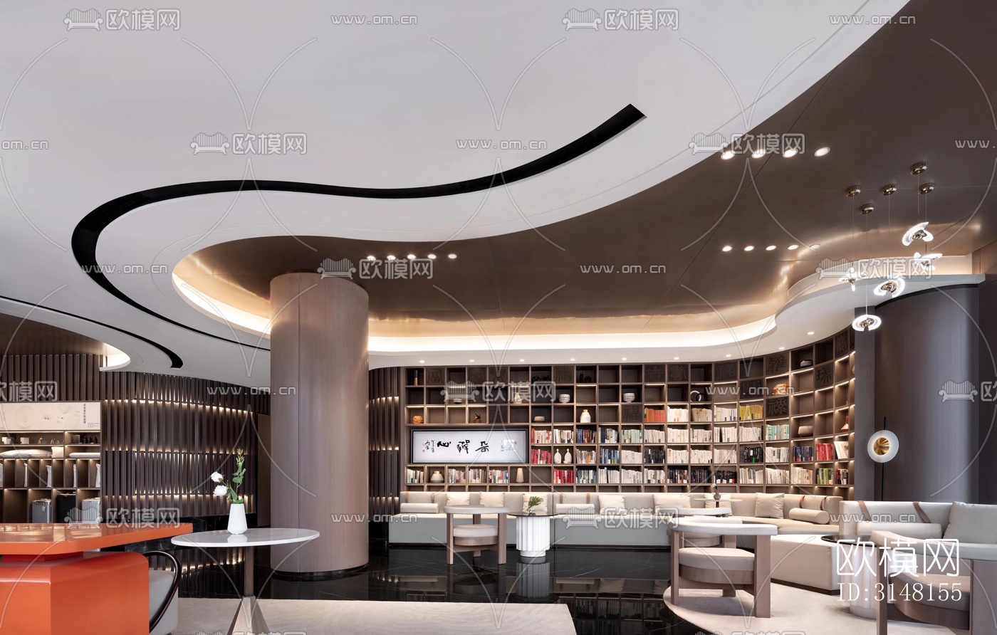 现代酒店民宿效果图下载（渲染图6）