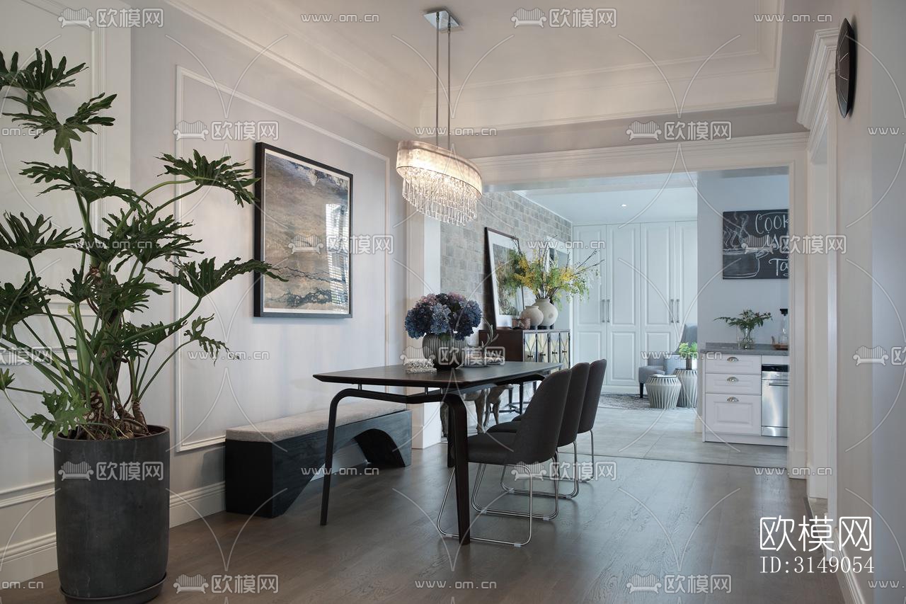 欧式平层效果图下载（渲染图11）