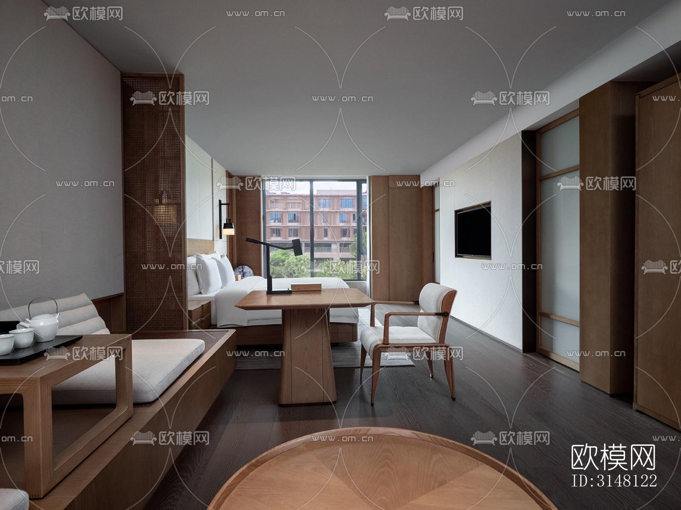 现代酒店民宿效果图下载（渲染图2）