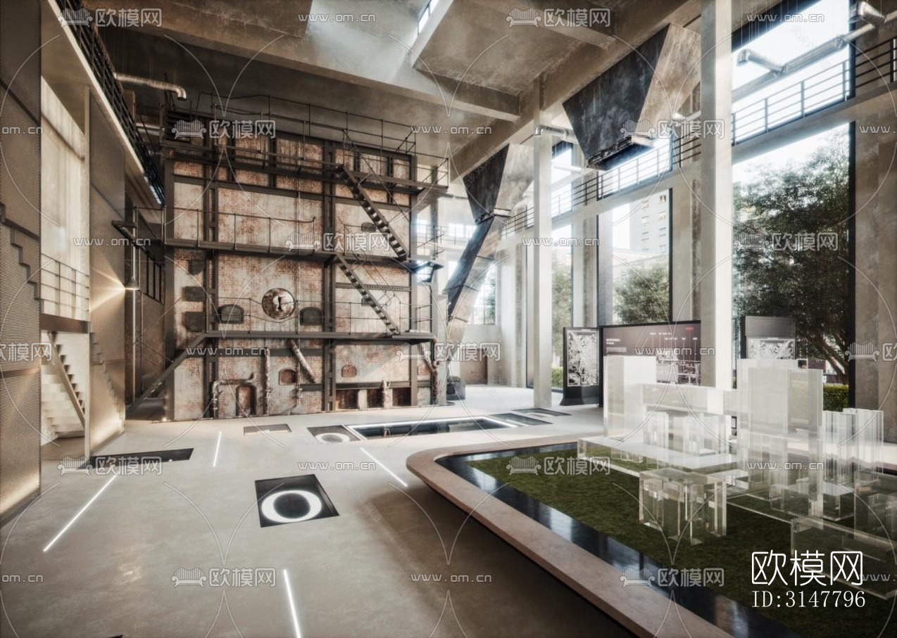 工业风售楼处效果图下载（渲染图4）