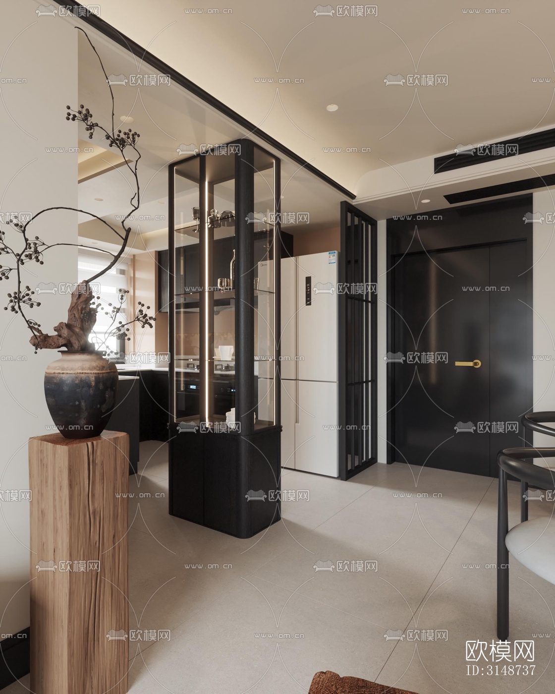 中古风平层效果图下载（渲染图9）