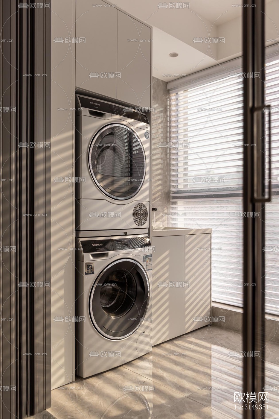 现代平层效果图下载（渲染图14）