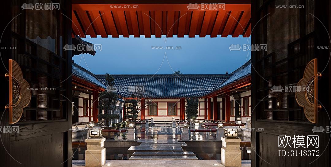 中式养生会所效果图下载（渲染图18）