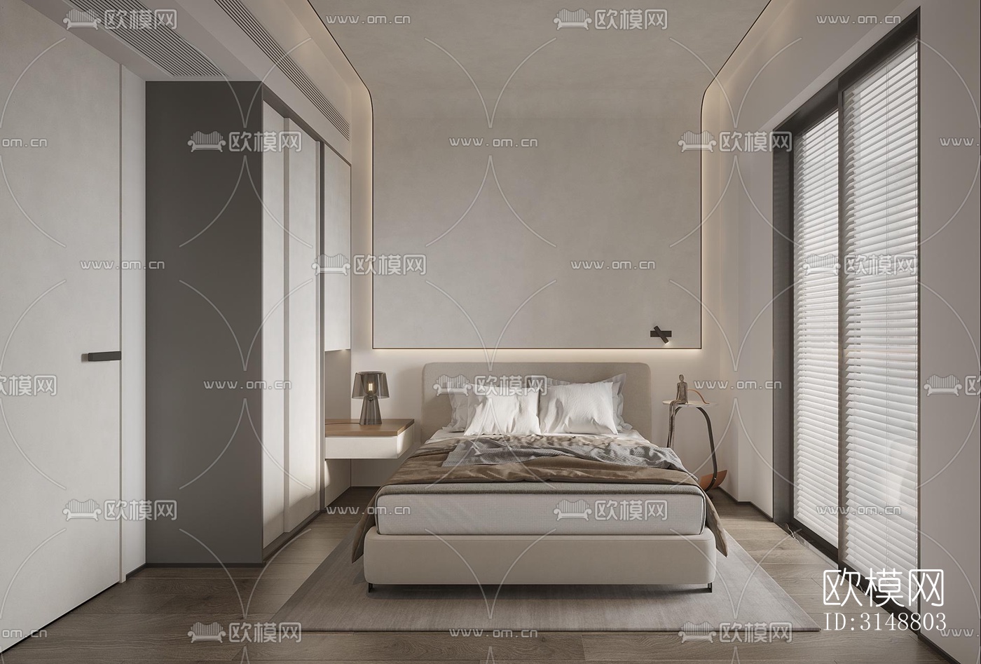 侘寂平层效果图下载（渲染图6）