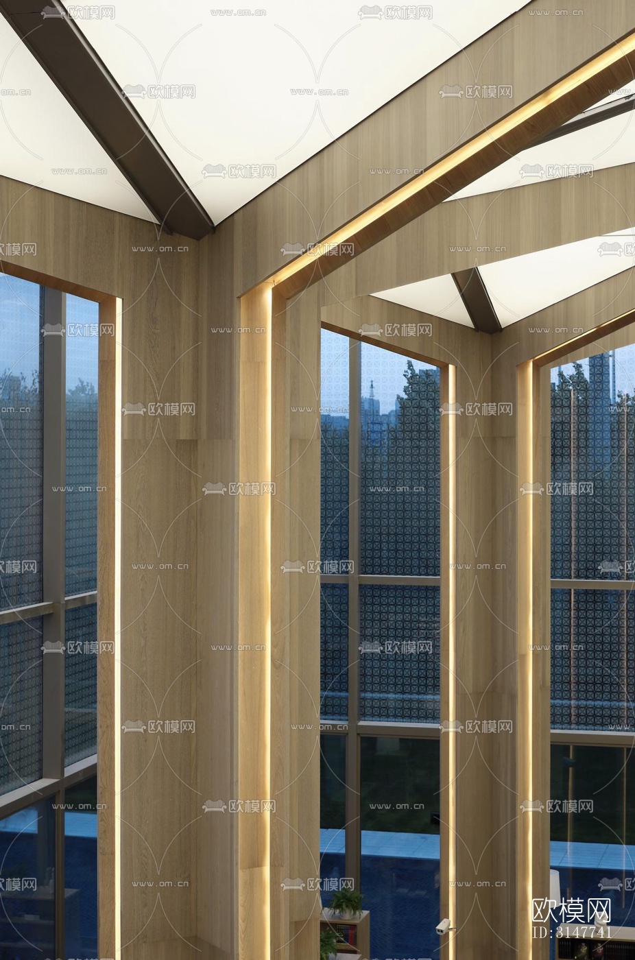 现代图书馆效果图下载（渲染图6）