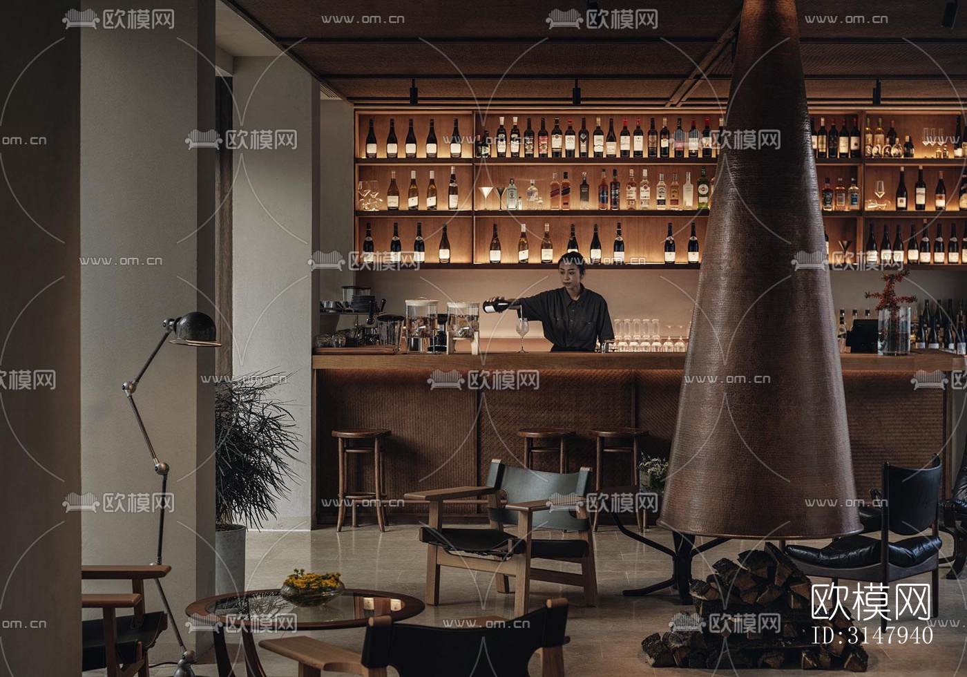 侘寂酒店民宿效果图下载（渲染图5）