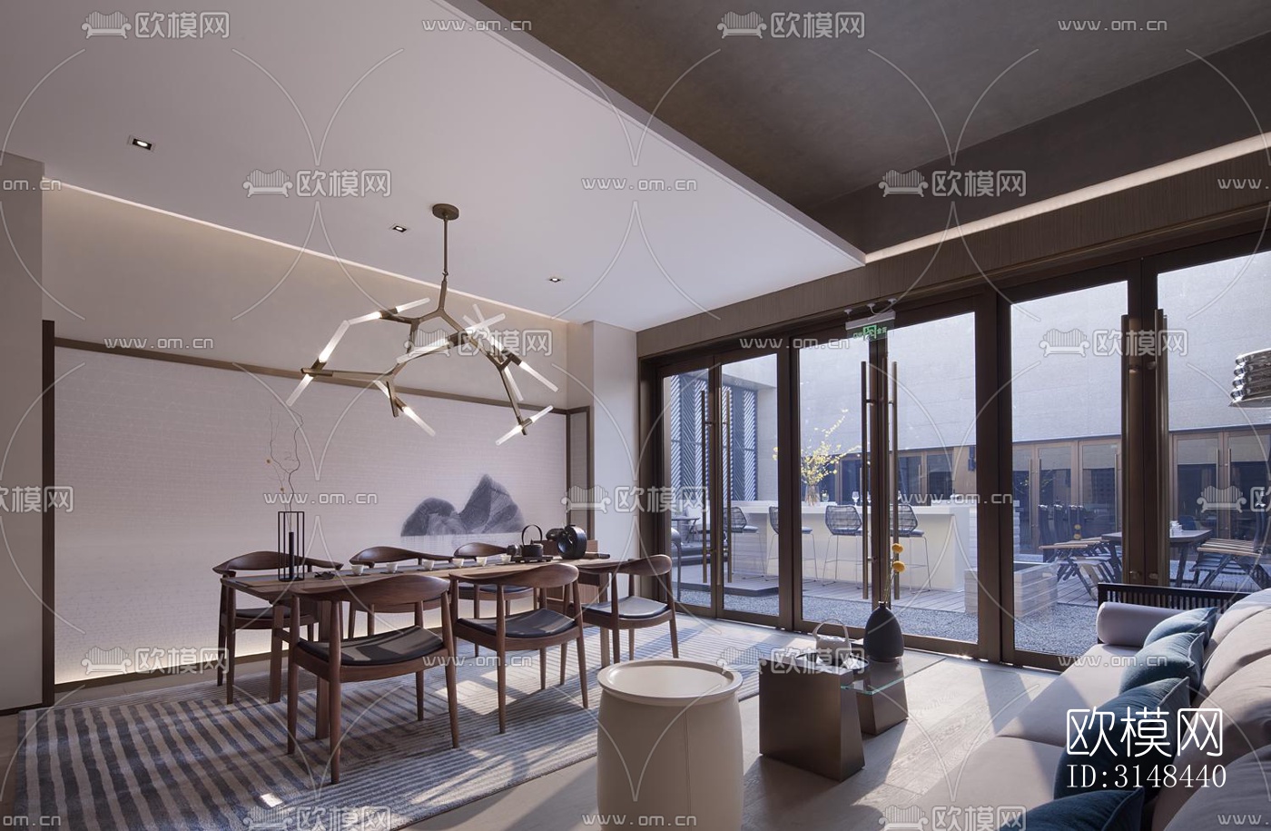 现代养生会所效果图下载（渲染图4）