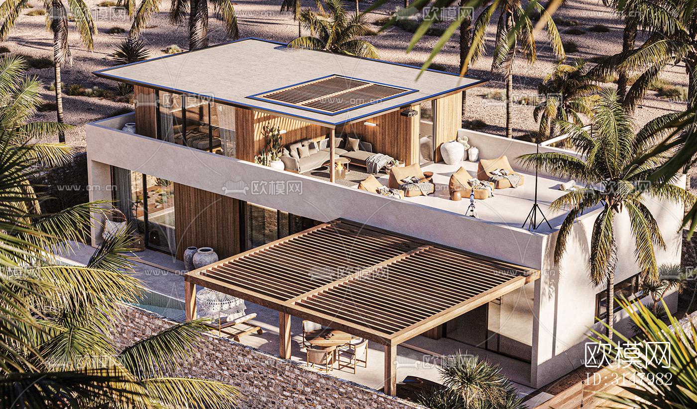 侘寂酒店民宿效果图下载（渲染图16）