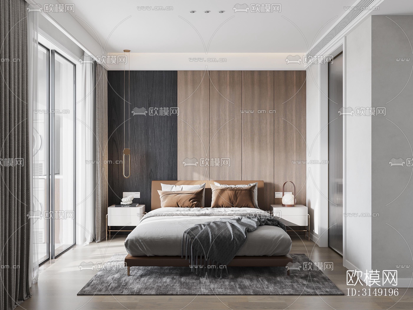 现代平层效果图下载（渲染图18）