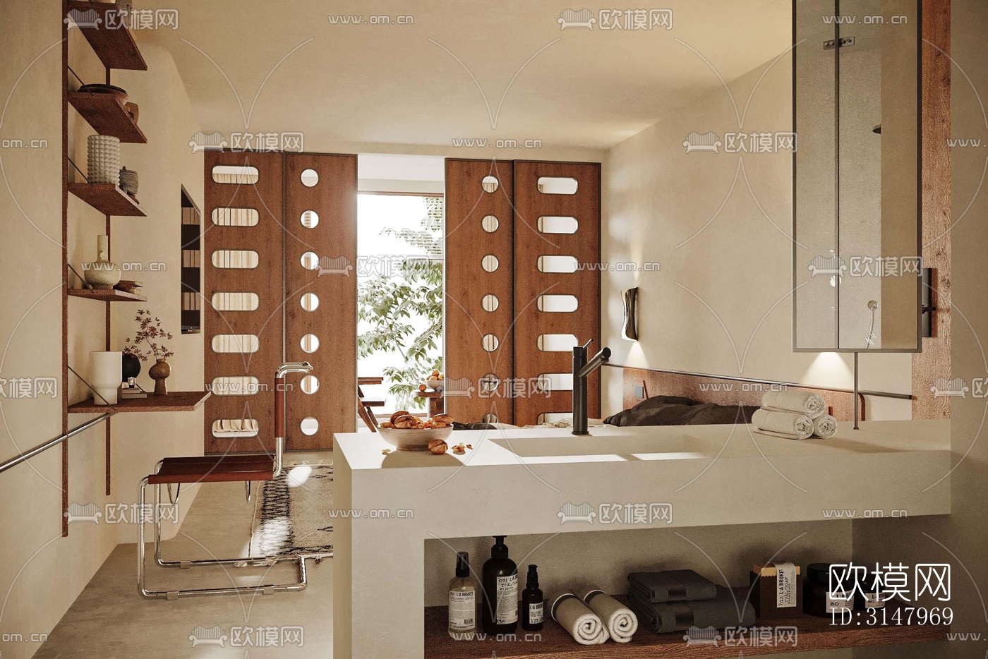 侘寂酒店民宿效果图下载（渲染图12）