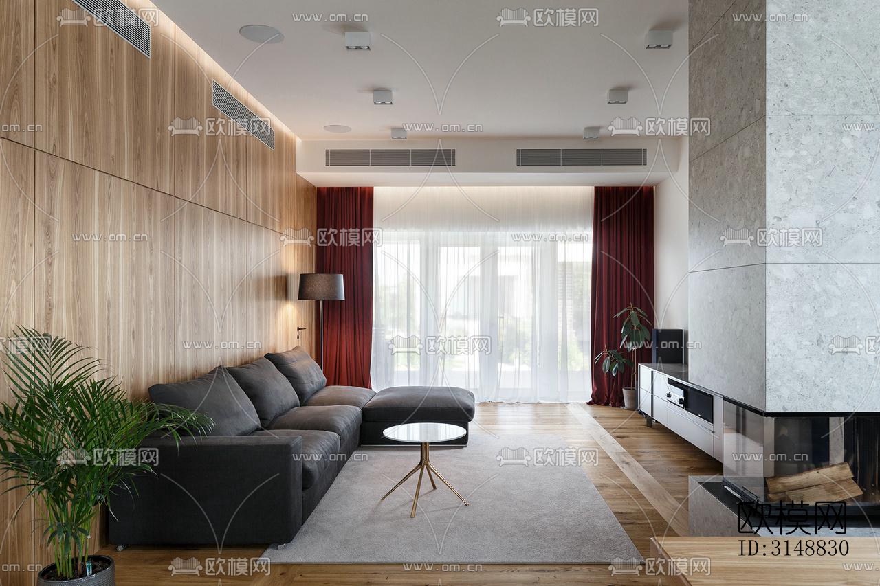 北欧平层效果图下载（渲染图1）