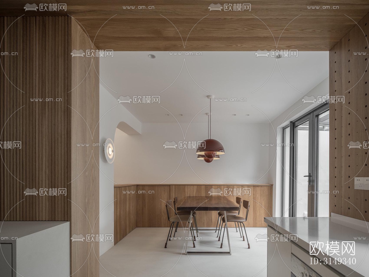 现代平层效果图下载（渲染图4）