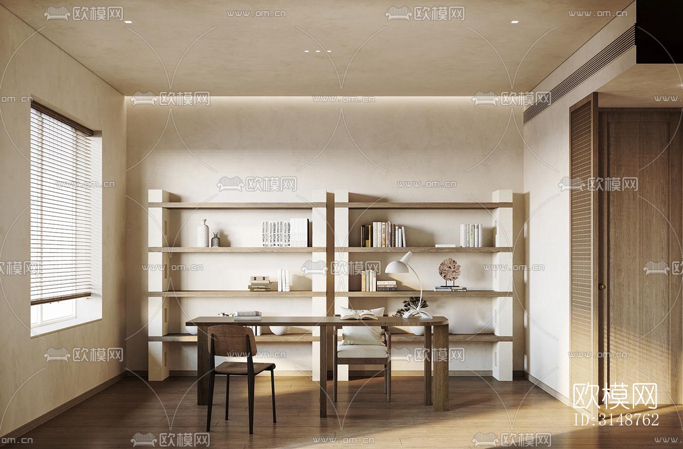 侘寂平层效果图下载（渲染图7）