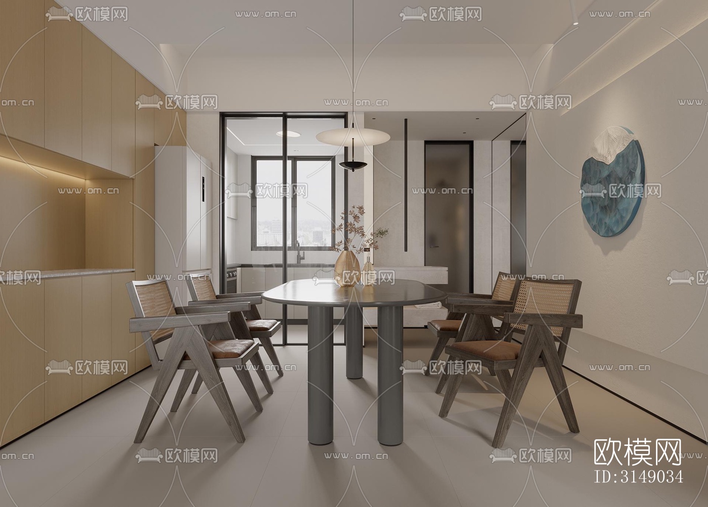 日式平层效果图下载（渲染图7）