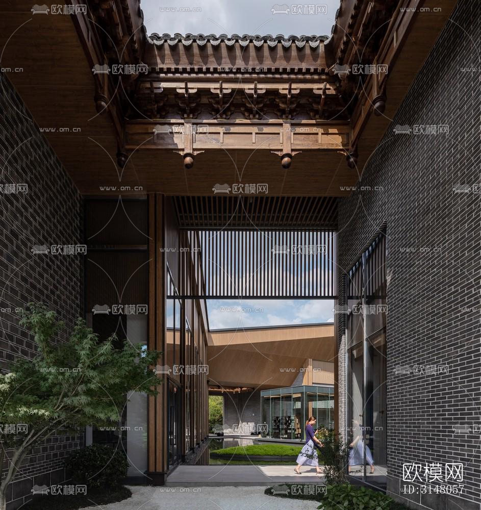 现代酒店民宿效果图下载（渲染图5）