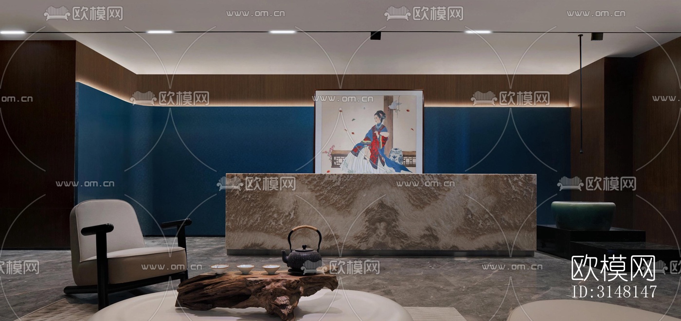 现代酒店民宿效果图下载（渲染图5）