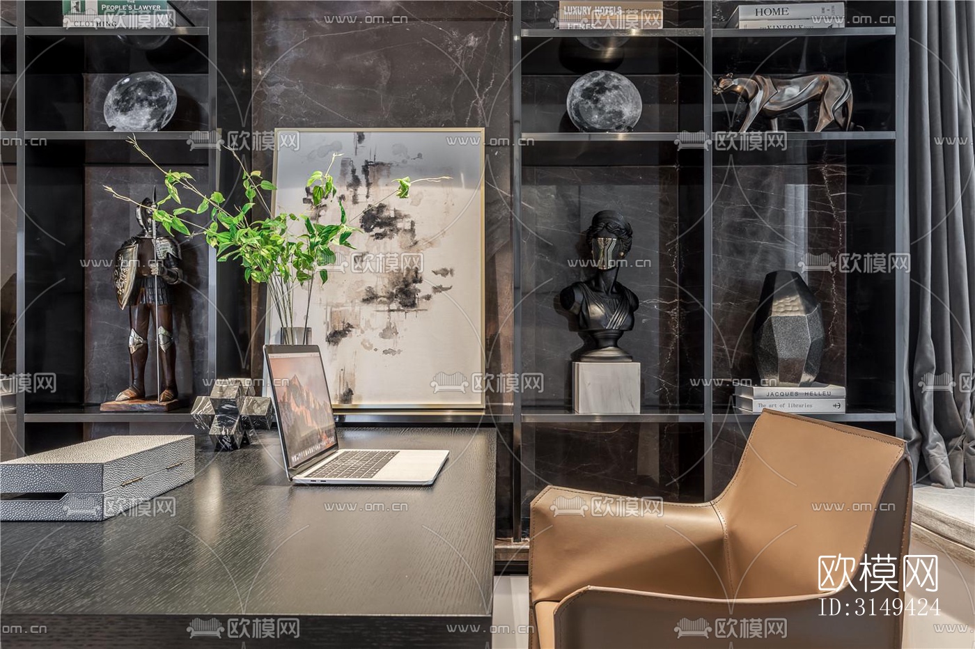 现代平层效果图下载（渲染图11）