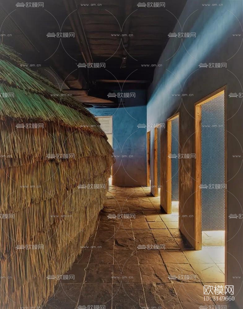 原木风健身房效果图下载（渲染图8）