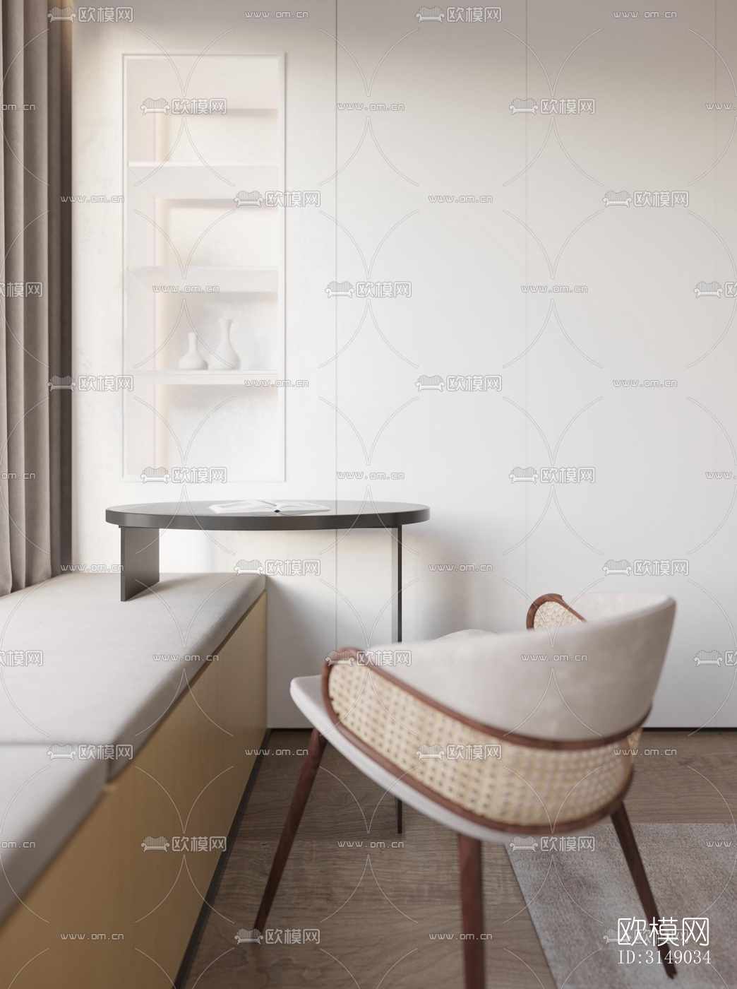 日式平层效果图下载（渲染图10）