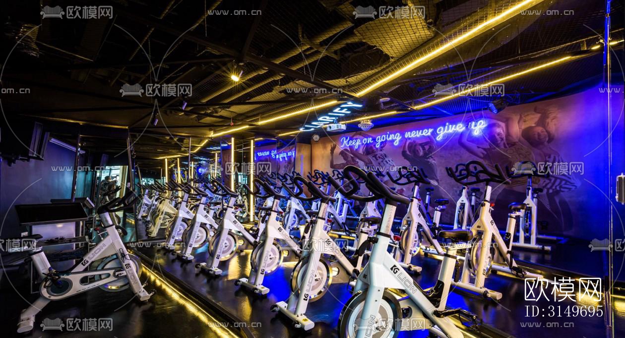 现代健身房效果图下载（渲染图6）