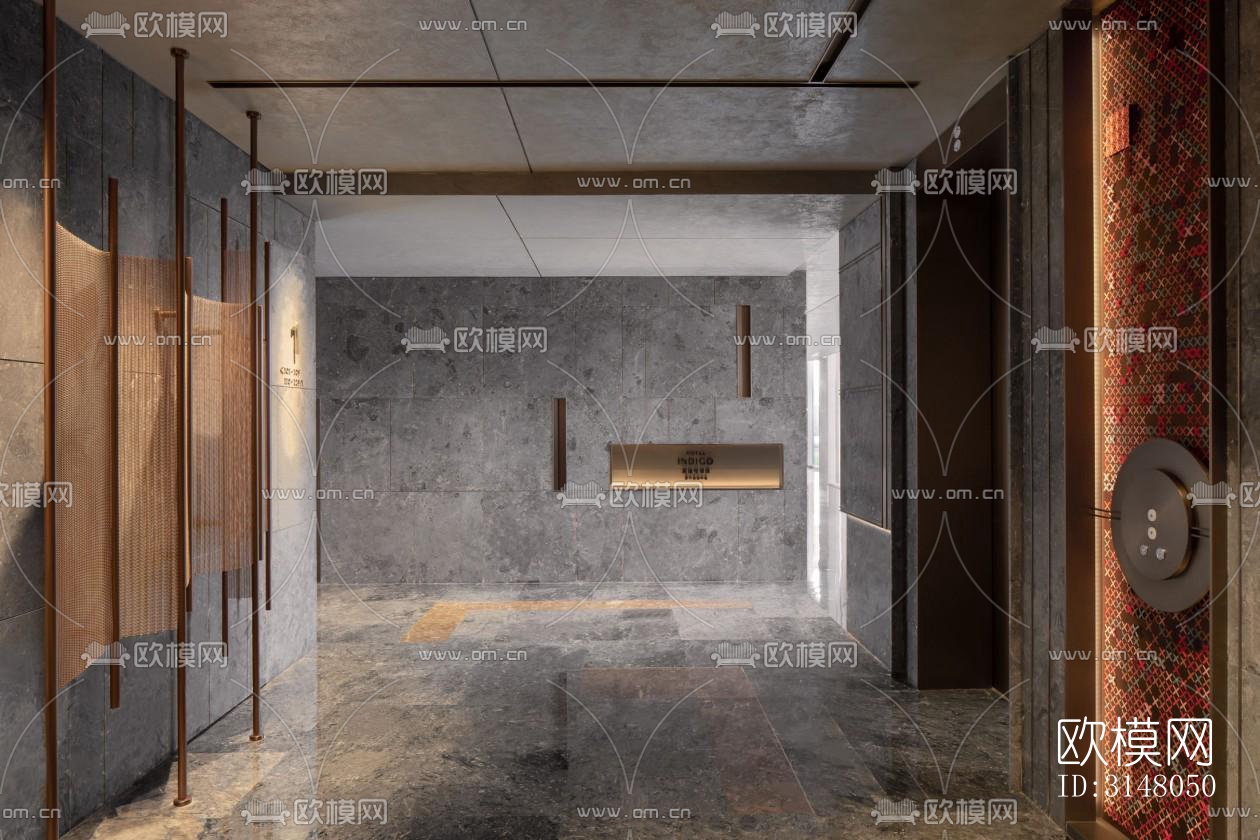 现代酒店民宿效果图下载（渲染图12）