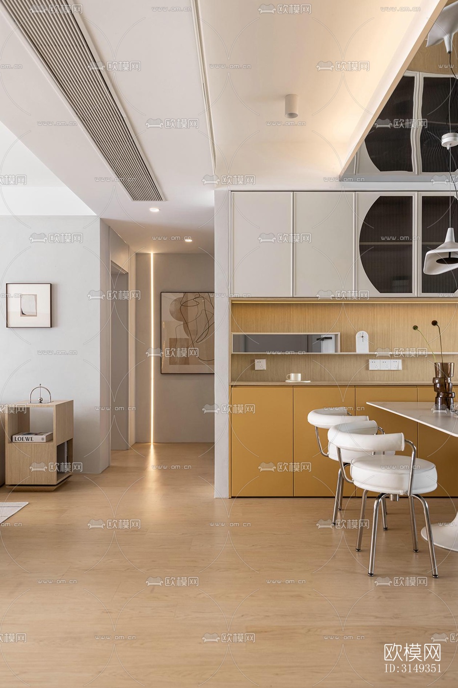 现代平层效果图下载（渲染图9）