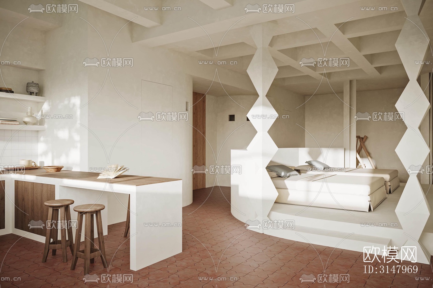 侘寂酒店民宿效果图下载（渲染图14）