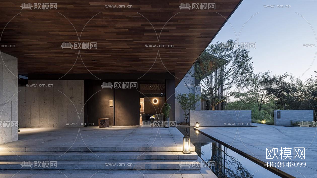 现代酒店民宿效果图下载（渲染图13）