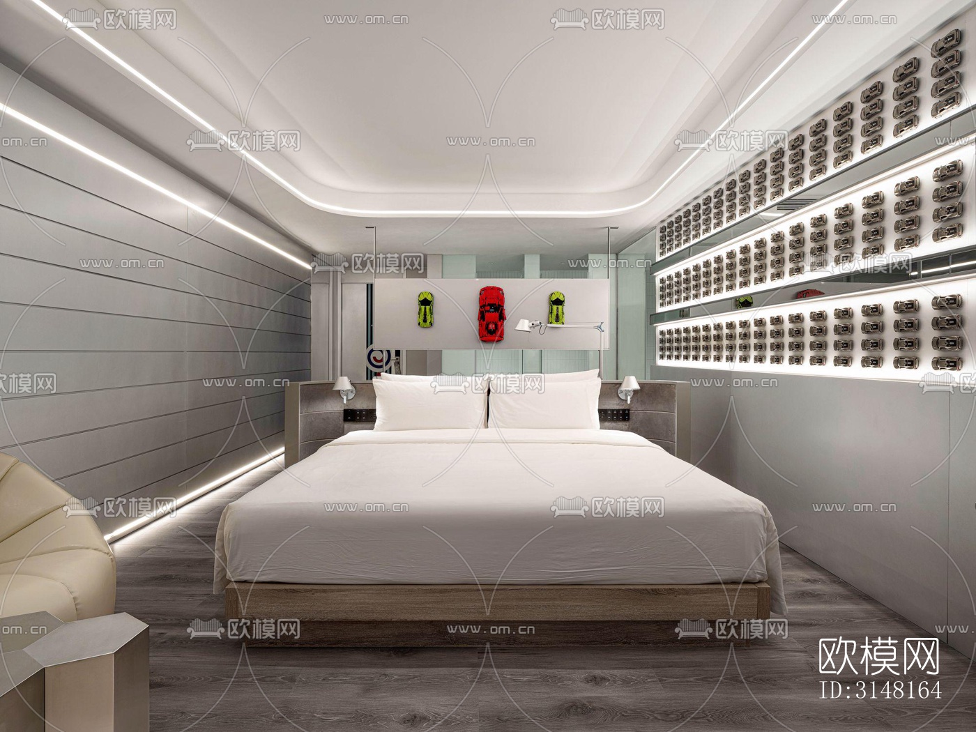 现代酒店民宿效果图下载（渲染图6）