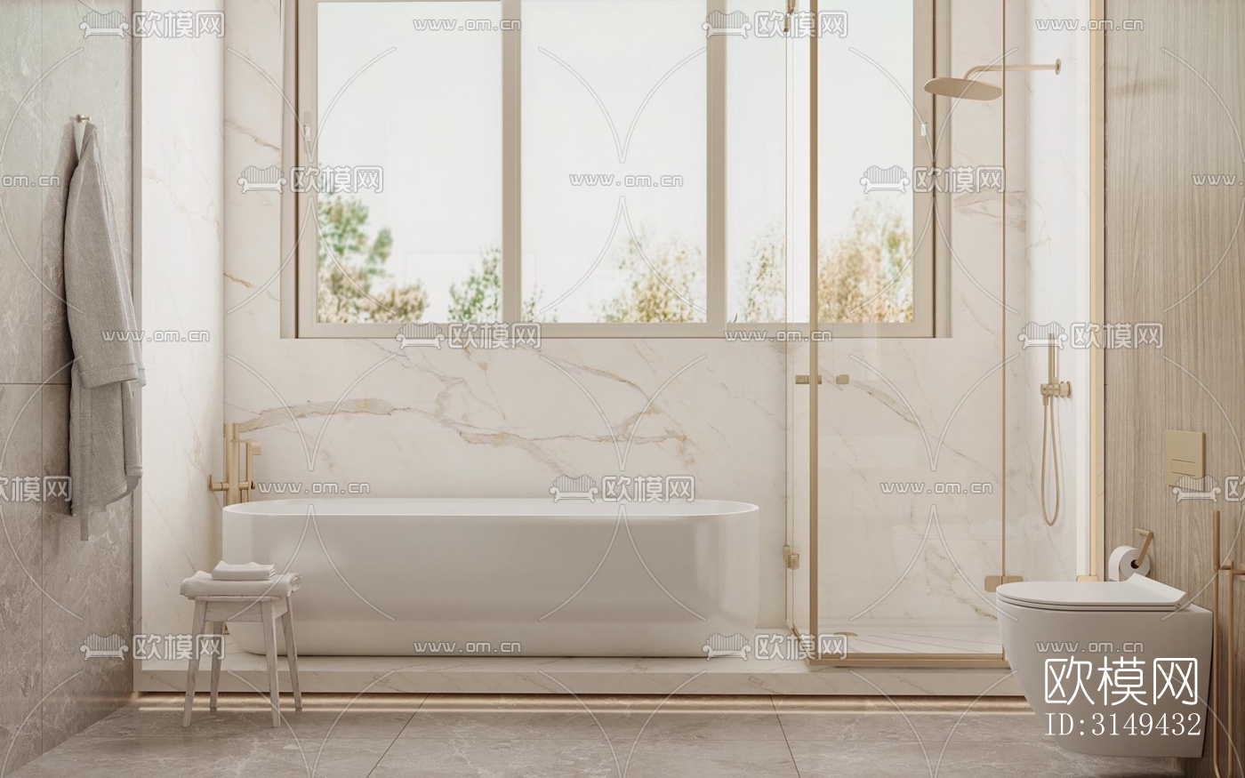 现代平层效果图下载（渲染图12）