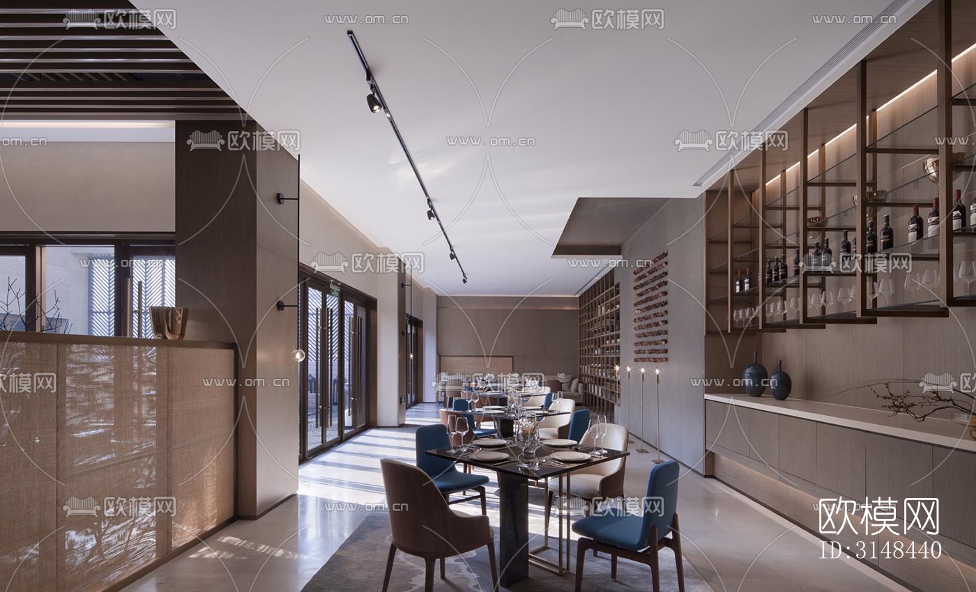 现代养生会所效果图下载（渲染图1）