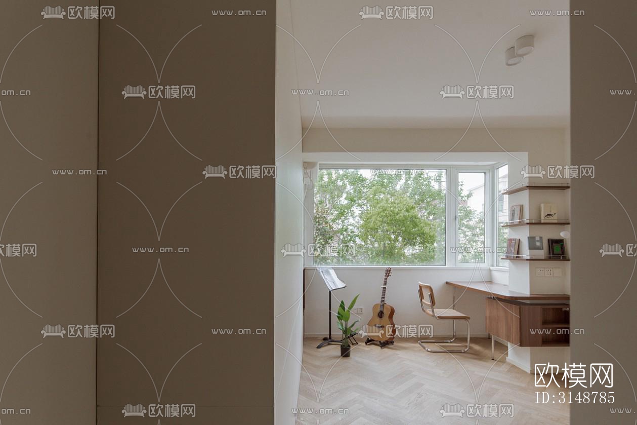 侘寂平层效果图下载（渲染图15）