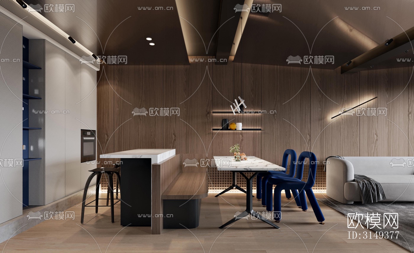 现代平层效果图下载（渲染图10）