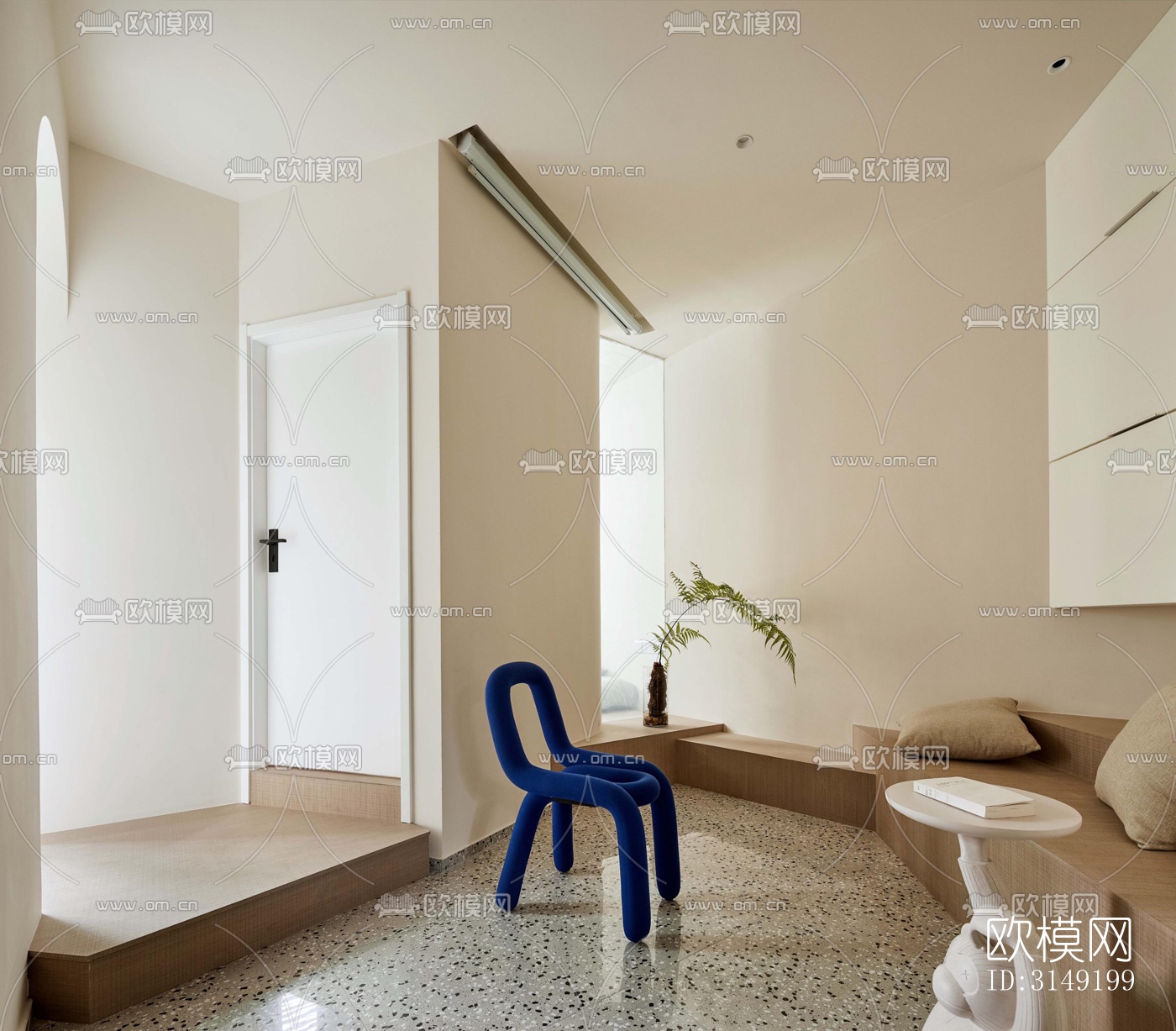 现代平层效果图下载（渲染图1）