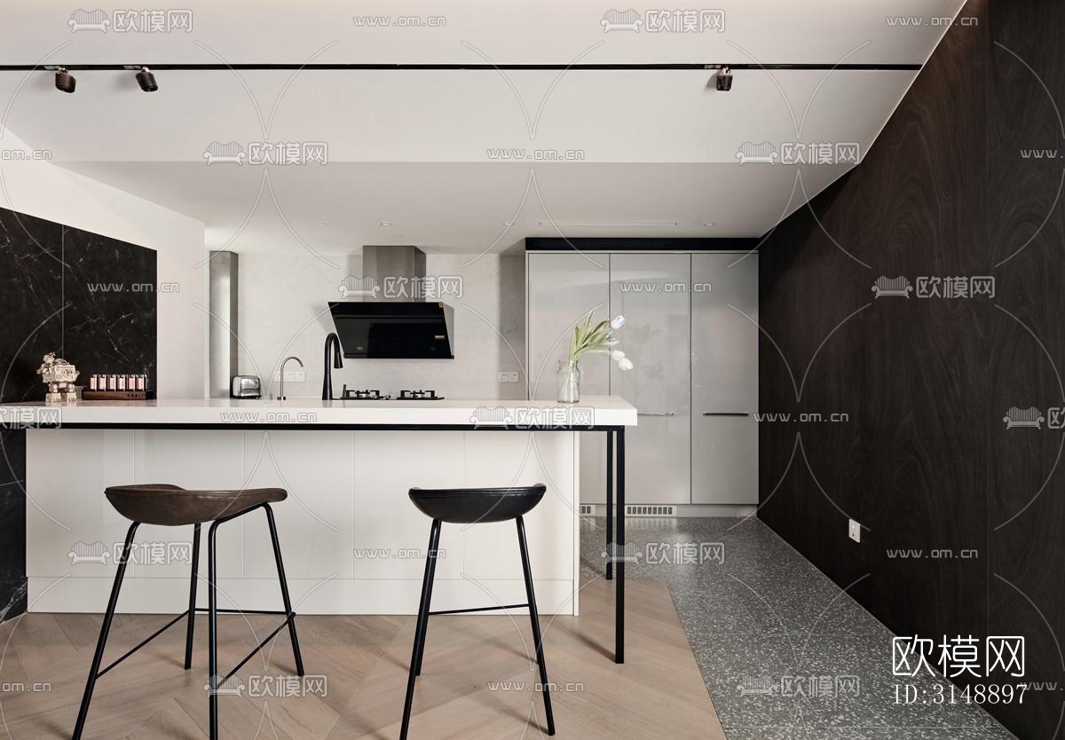 后现代平层效果图下载（渲染图12）