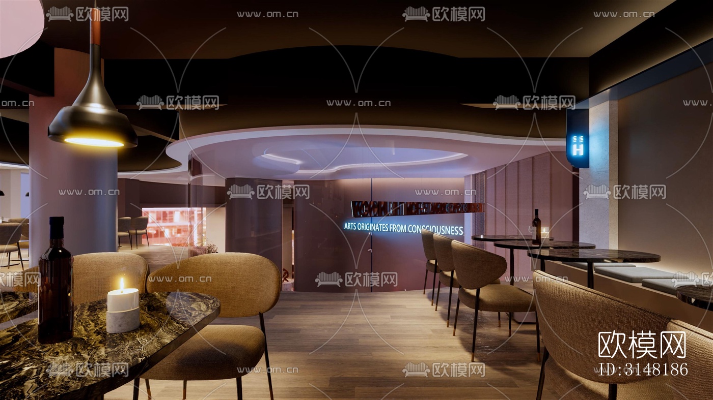 现代酒店民宿效果图下载（渲染图19）