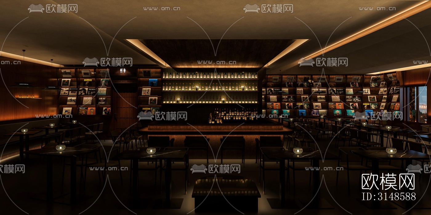 新古典酒吧效果图下载（渲染图4）