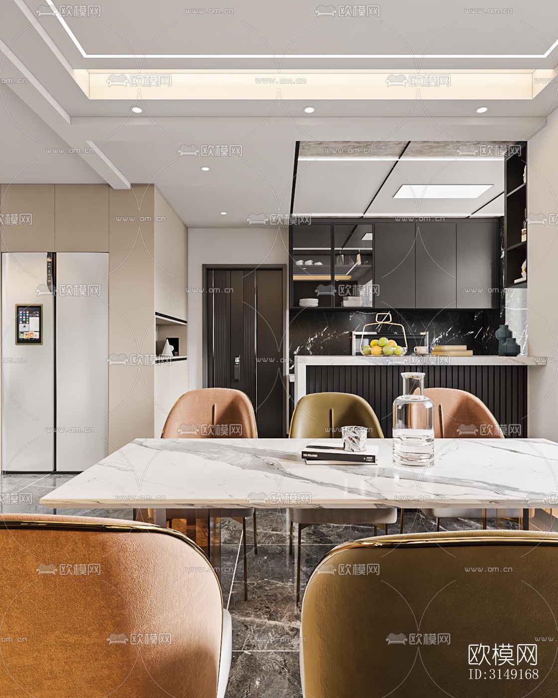 现代平层效果图下载（渲染图6）