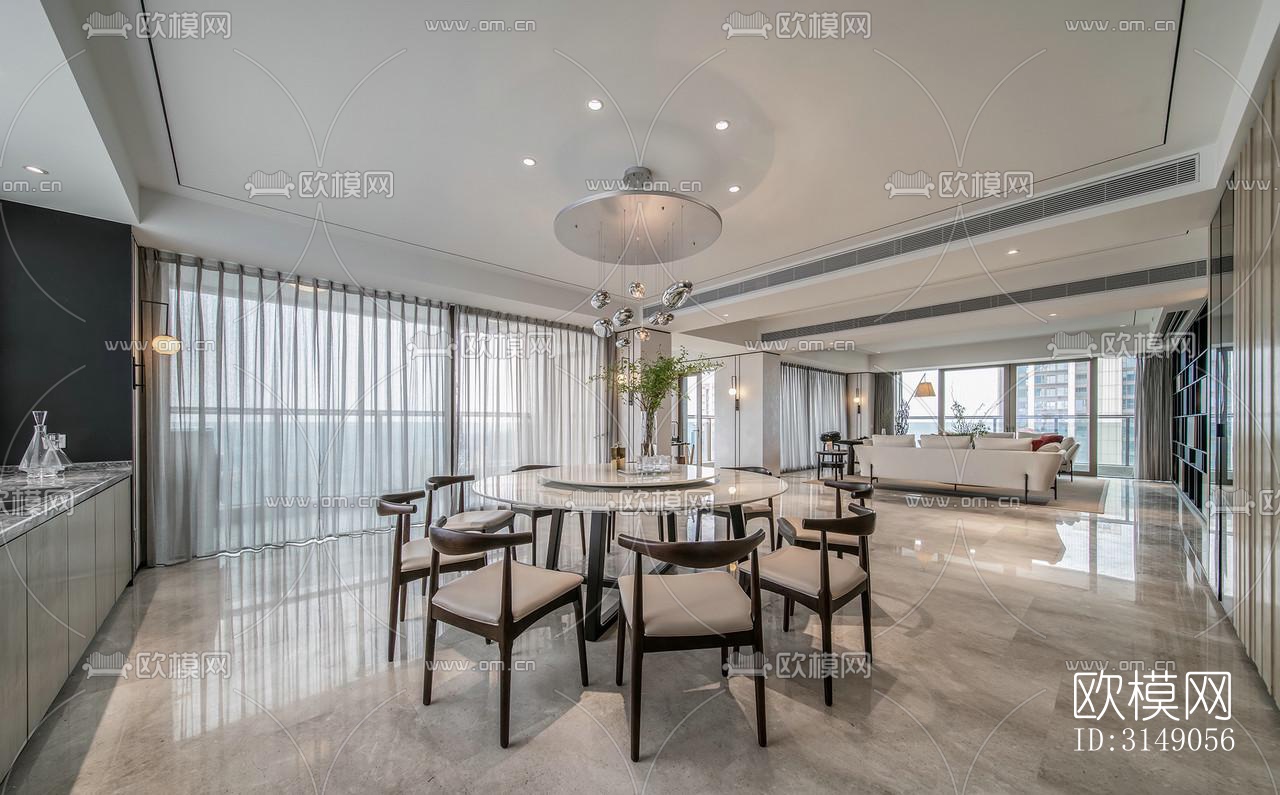 欧式平层效果图下载（渲染图8）