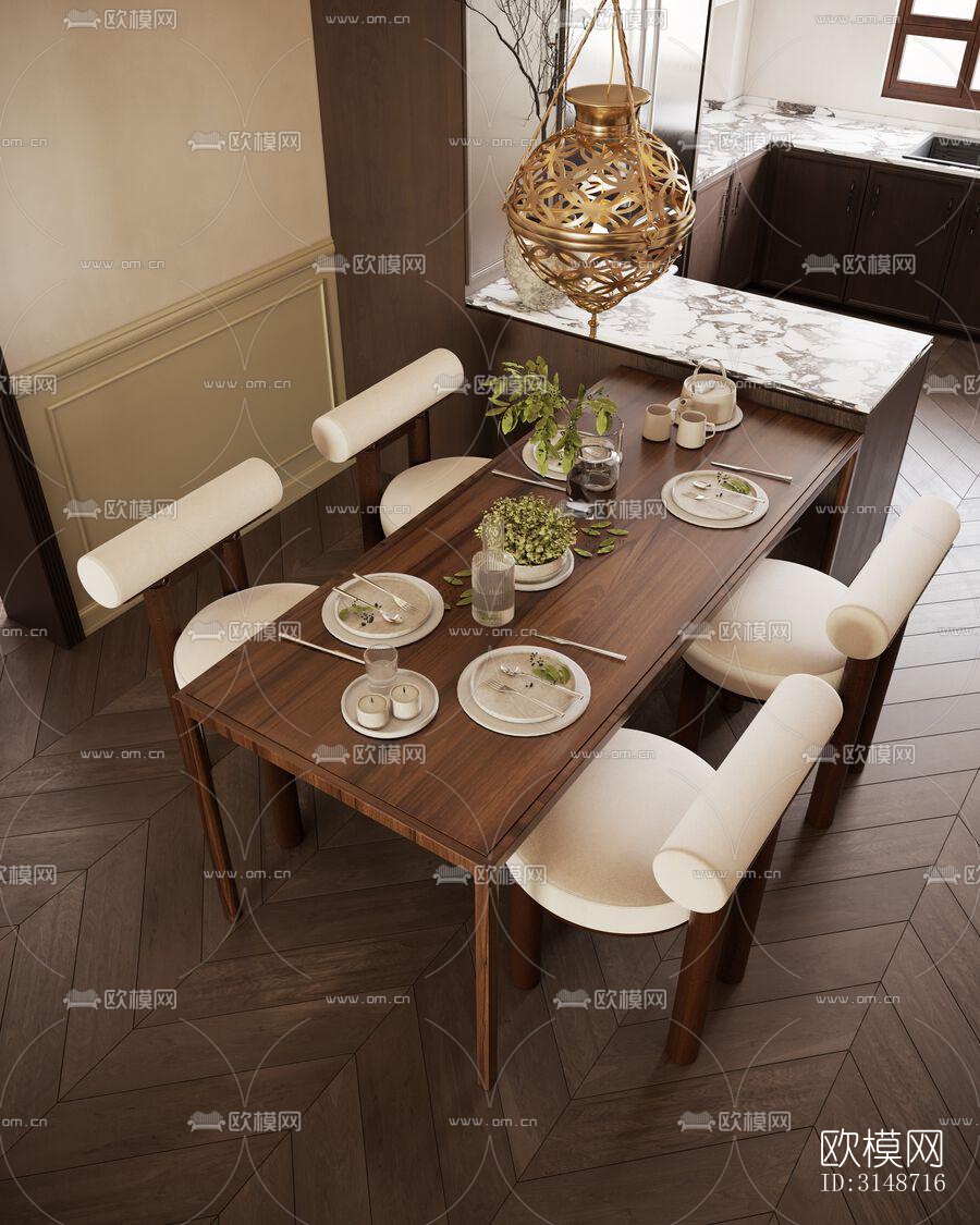 中古风平层效果图下载（渲染图8）