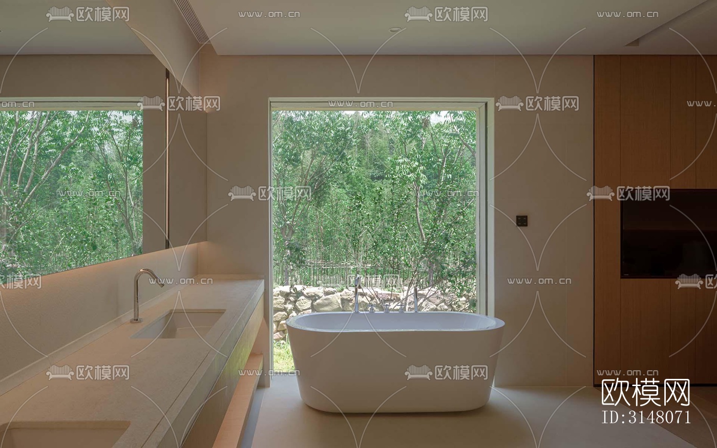 现代酒店民宿效果图下载（渲染图10）