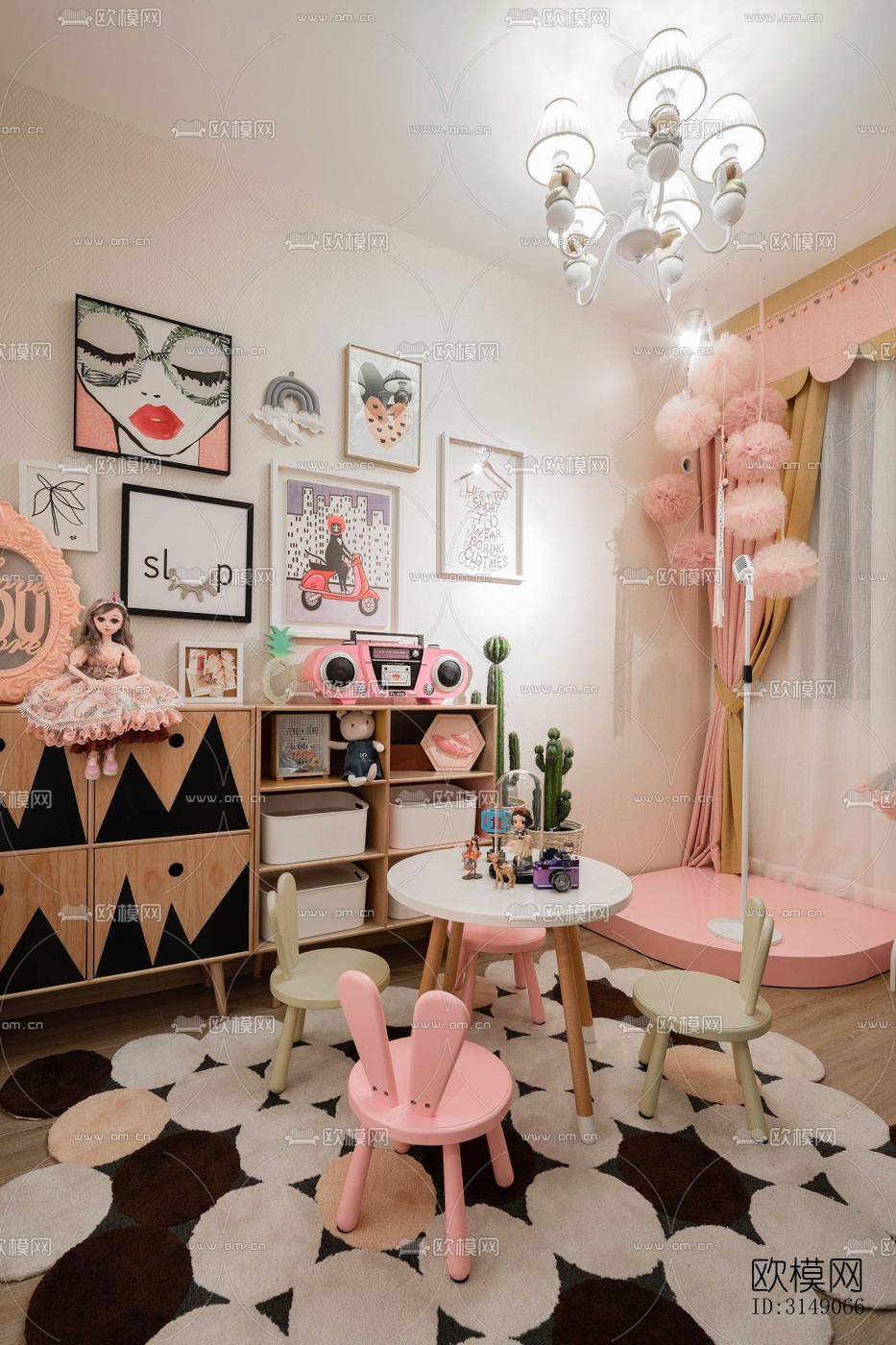 欧式平层效果图下载（渲染图17）