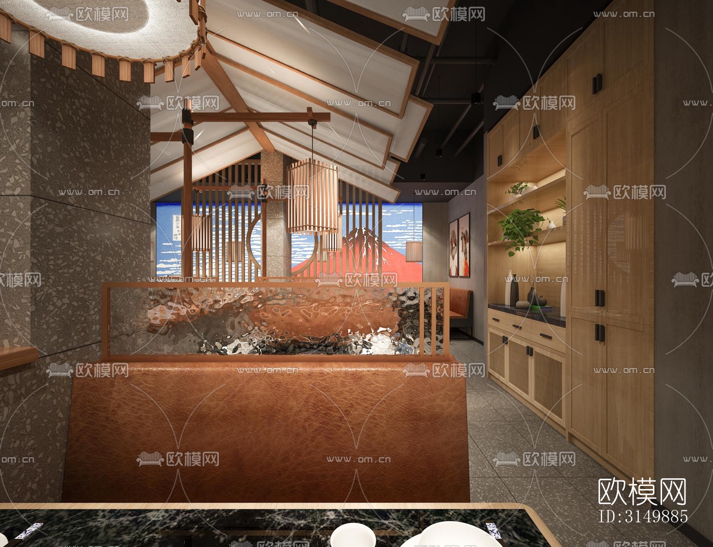 北欧火锅烤肉效果图下载（渲染图3）