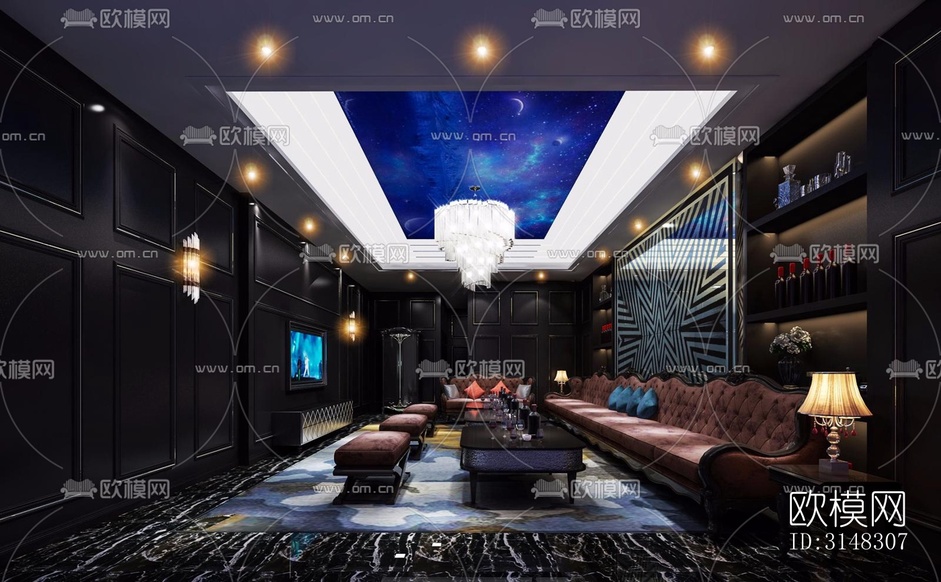 后现代KTV效果图下载(渲染图5)