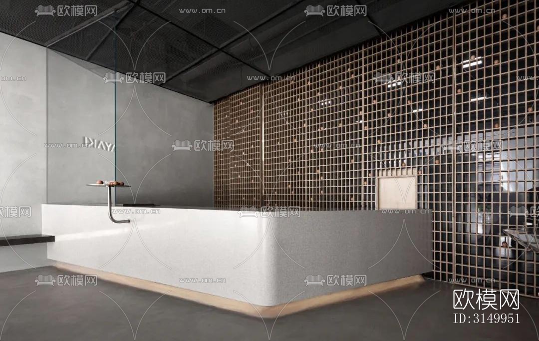 高级灰火锅烤肉效果图下载（渲染图7）